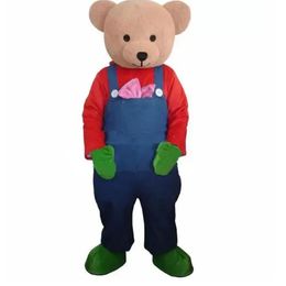 2024 Customization Cute Bear Mascot Costume Performance Fun Outfit Suit Birthday Party Halloween Outdoor Outfit Suit Festival Dress Adult Size