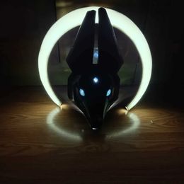 Party Masks Skylight childrens role-playing LED light helmet Anubis mask Halloween carnival COS clothing accessories props Q240508