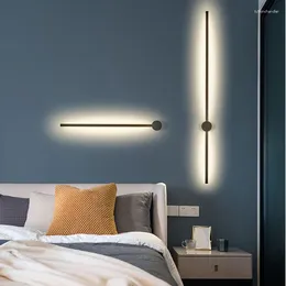 Wall Lamps Modern LED Lamp Bathroom Light Gold/Black Washroom Llghts Acrylic Mirror 0.6-1.4M Indoor Lighting