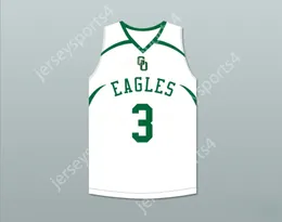 CUSTOM NAY Mens Youth/Kids CJ MCCOLLUM 3 GLENOAK HIGH SCHOOL GOLDEN EAGLES WHITE BASKETBALL JERSEY TOP Stitched S-6XL