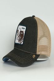 New Fashion 2021 High Quality Animal Logo Baseball Cap Black Jeans Trucker Hat Breathable Mesh Caps65908124197036