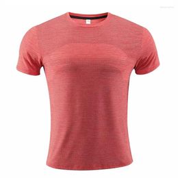 Men's T Shirts European And American Summer Short Sleeved Sports Quick Drying Clothes Casual Tops Personalized Running Fitness