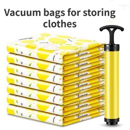 Storage Bags Dust Moisture Vacuum Compression Bag With Hand Pump Space Saving Travel Clothes Quilt Home Organization And