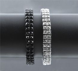 Round Cut mens Tennis Bracelet Zirconia Triple Lock Hiphop Jewelry Cubic Luxury Crystal CZ Men Fashion Charm Bracelets7677324
