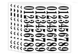 Gift Wrap Sheets Small Black Adhesive Stickers 200 Pcs Number Decals For Mailbox Signs Locker Windows Doors WholeGift GiftGift9789569