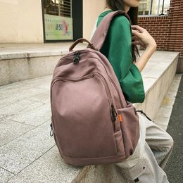 Backpack Women Men Backpacks Canvas Female Travel Middle Schoolbag For Teenager 2024 Unisex Rucksack Laptop Book Bag Mochilas