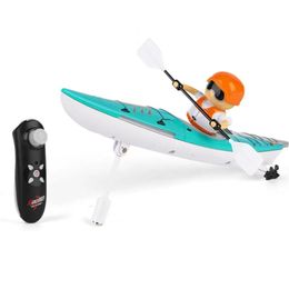 HC 810 RTR 24G RC Boat Colourful Paddle Remote Control Rowing LED Lights 360 Driving Dual Modes Waterproof Ship Underwater 240508