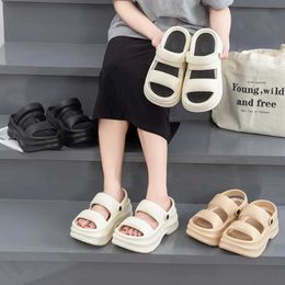 Slippers Summer Hot Selling Tall Thick Sole Lightweight Womens Anti Slip Sandals Comfortable Soft Wearing Beach Odour H240509