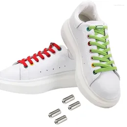 Shoe Parts Quick Wear Lazy Elastic No Tie Shoelaces Flat Laces For Kids And Adult Metal Lock Strings