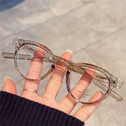 Sunglasses Frames Round Frame Metal Glasses Retro Ultra-light PC Myopia Vision Care Eyeglasses Women Men