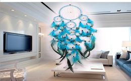 Big Dreamcatchers Wind Chime Net Hoops With 5 Rings Dream Catcher For Car Wall Hanging Plaint Ornaments Decoration Craft 9620018