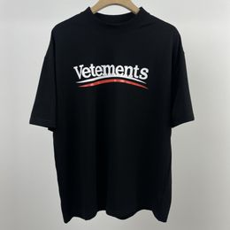 Black T-shirt Men Women 1:1 High Quality Summer Letters Print Top Tees T Shirt