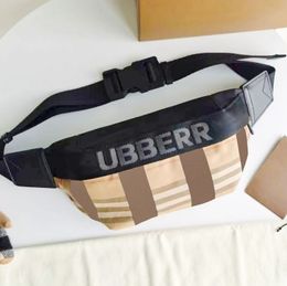 High quality Luxurys stripe fanny pack Designer bag mens small vacation handbag city Vintage Shoulder belt Bag Womens Coin Purses Clutch Tote bumbag Crossbody Bags