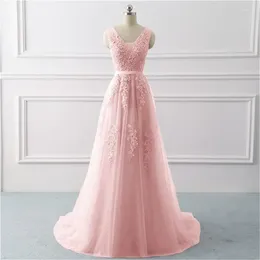 Casual Dresses VOLALO Embroidery Lace Pretty Evening Long 2024 Women Tulle Party Gown Prom Wedding Dress Vestidos De Fiesta