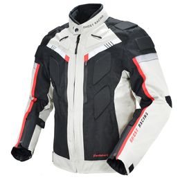 Motobiker Racing suit warm autumn and winter motorcycle jacket suit anti-fall racing suit motocross jacket with removable liner 240509