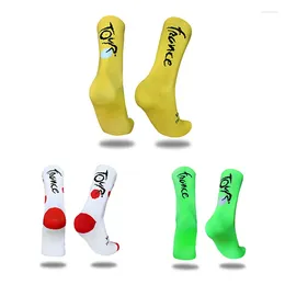 Sports Socks Compression Cycling Breathable Letter Outdoor Pro Competition Bike Men Calcetines Ciclismo