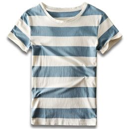 Men Striped TShirt Stripes Top Tees Male Fashion Short Sleeve Blue Red White Black T Shirt Costume Cosplay Party 240418