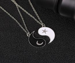 Pendant Necklaces 2 PCS Yin Yang Moon Star For Women Men Taichi Good Luck Couple Necklace Jewelry Charms Friendship Gift6849916