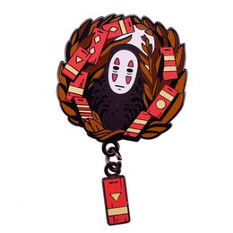 Spirited away Japanese Cute Stuff Anime Badges Enamel Pin Briefcase Badges Lapel Pins for Backpack Womens Brooch Clothing Fashion Decoration