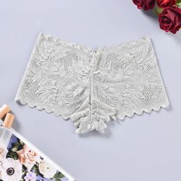 Women's Panties Women Sexy Sheer Floral Lace Perspective Briefs Traceless Breathable Middle Waist Underpants Comfortable Intimates