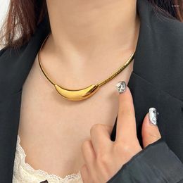 Choker Trendy 2024 18K Gold Color Stainless Steel Women Girl Fashion Waterproof Neck Ornaments Hip Hop