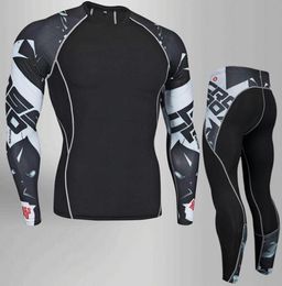 Top quality new thermal underwear men underwear sets compression fleece sweat quick drying thermal men clothing4028011