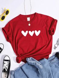 Plus Size Black Heart Tshirt AllMatch Summer Comfortabletee Shirt Street Softtee Tops Short Sleeve Essential Women Men Tshirts 240507