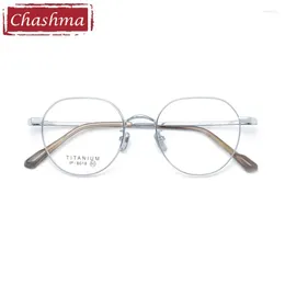 Sunglasses Frames Ultra Light Glasses Titanium Round Men Design Prescription Eyeglasses Optical Lens Transparent Crystal Designer Female