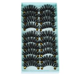 10 Pairslot 3D Soft Faux Mink Hair False Eyelashes Natural Messy Eyelash Crisscross Wispy Fluffy Lashes Extension Eye Makeup Tool5244387