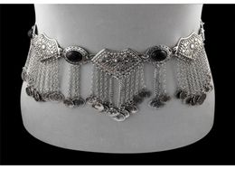 Turkish Gypsy Silver Belly Chains Boho Ethnic Jewellery Sexy Bikini Waist Dance Coin Dress Belt Belly Piercing Tribal Jewellery T200504677656