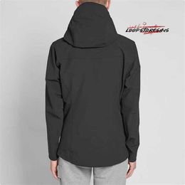 Waterproof Designer Jacket Outdoor Sportswear Gamma Lt Outdoor Soft Shell Hooded Jacket Charge Jacket Mens Black Xs REBT