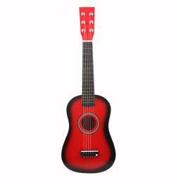 23 inch guitar, Colourful basswood small guitar, beginner's children's toy, six string guitar