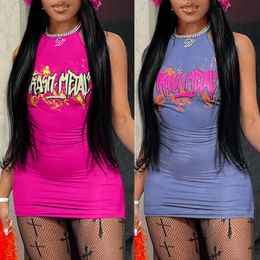 Basic Casual Dresses Two Piece Dress Sexy Pink Dress Y2K Street Clothing Graphic Shirt Mini Fashion Elegant Dress 2023 Womens Summer Clothing Cute Club Party Sl