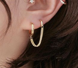 Double Pierced OnePiece Earrings Simple Personality Girl Earrings Single Short Ear Buckle Friend Gift Retro Fashion Jewelry7170469