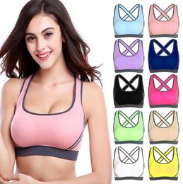 Gym Clothing Women Sports Bra Underwear Shockproof Breathable Cross Back For Running Yoga Fitness SAL995038254