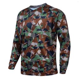 Racing Jackets Camouflage Men's Cycling Jersey Quick Dry Moisture Wicking Breathable Long Sleeves Mountain Bike Shirt For Biking Riding