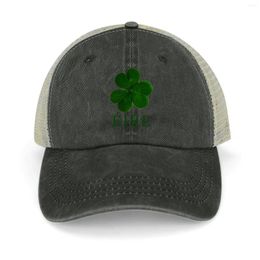 Berets Clover Eire Ireland Symbol Sign Cowboy Hat Hard Black Beach Bag Golf Wear Men Women's