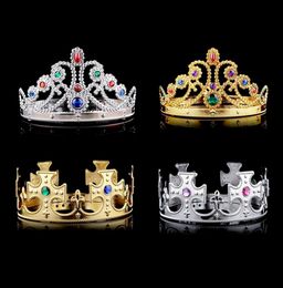 King Queen Crown Fashion Party Hats Tire Prince Princess Crowns Birthday Party Decoration Festival Favor Crafts 7 Styles C05118690141