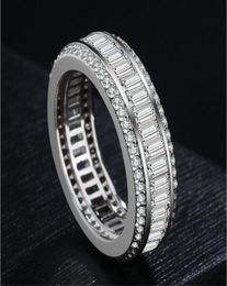 Victoria Wieck Luxury Jewellery Real 925 Sterling Silver Full Princess Cut White Topaz CZ Diamond Gemstones Promise Circle Wedding B8670255