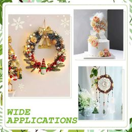 Decorative Flowers Wreaths 10-30cm Metal Hoop Wreath Frame Wire Ring Flower Garland DIY Macrame Floral for Wedding Decoration Dream Catcher