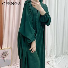 Ethnic Clothing 2024 Dubai Muslim Modest Dress For Women Eid Arabic Femme Hijab Abaya Summer Khimar Islamic Long Sleeve Turkey Robe