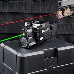 Tactical Metal SBAL-PL Gun Light Scout With Red Green Laser Strobe Flashlight Fit 20mm Rail