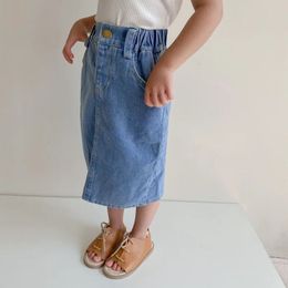 Meninas de verão Long Casual Jeans Skirt 240508