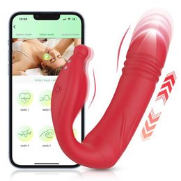 Other Health Beauty Items Bluetooth APP Thrusting Vibrator for Women Panties Remote Control Wear G Spot Clitoris Stimulator Massager for Adults Y240503