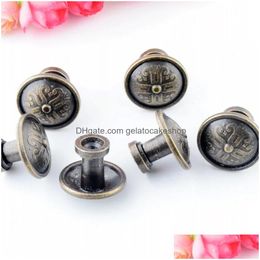 Furniture Accessories Wholesale- 4Pcs Jewellery Wooden Box Pl Handle Dresser Der For Cabinet Door Round Antique Bronze J3143-J3151 Dro Dhejw