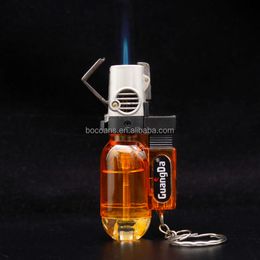 GD KAFEIHU Iatable Lighter Direct Flame Visible Gas Unfilled Lockable Electronic Ignition Outdoor Plastic Lighter