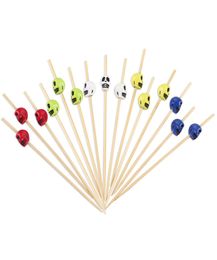 Halloween Skewers Skull Cocktail Picks 47 Inch Long Bamboo Toothpicks for Appetisers Fruit Kabobs Drinks Party Food Decorations 5921196