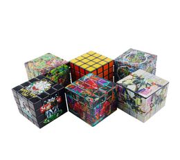 Rubix Cube Stealthy Novelty Herb Grinder 4 Layer 60 MM cartoon pattern Tobacco Grind Spice Miller Grinder Crusher Grinding Chopped9606389