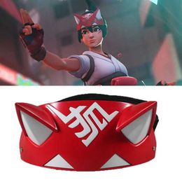 Party Masks Watch 2 Role Play Kiriko Fox Mask Headband Adult Female New Funny Red Halloween Christmas Gifts Props Q240508