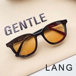 Gentle Monster Sunglasses Women Brand GM Sunglass Men Classic Vintage Lense Eyewear Lang Yellow